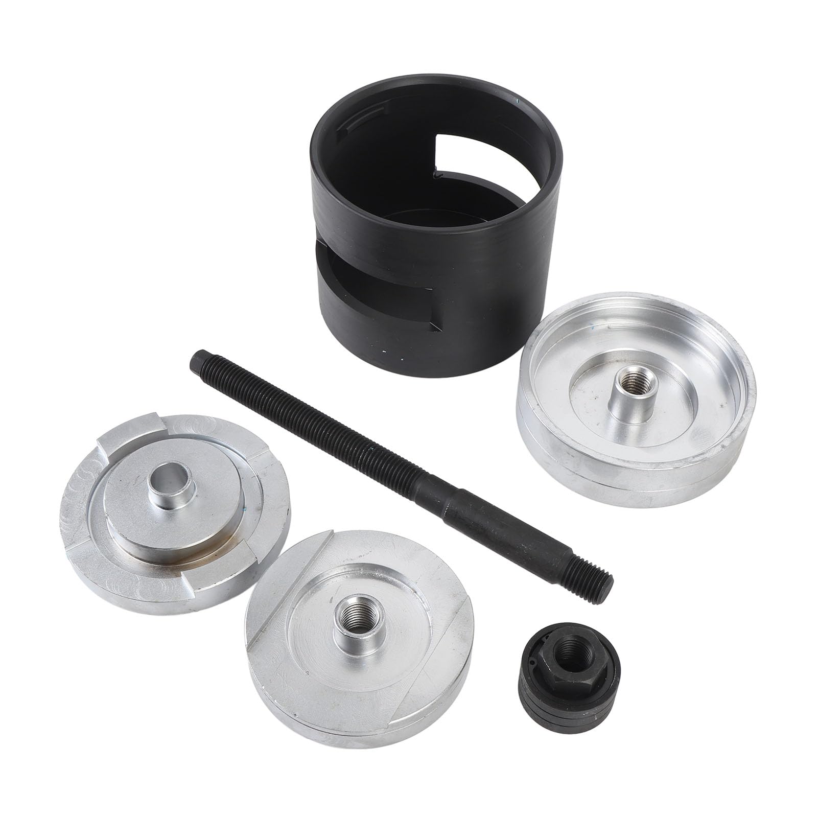 Drfeify Narzędzie do Tulei Ramy Pomocniczej Tylnego Zawieszenia Metalowa Tuleja Zawieszenia Tylnego do Demontażu Zestaw Narzędzi Instalacyjnych 6 Sztuk dla X5 E53 1999 2007 Mechaniki Garażowej i Prac