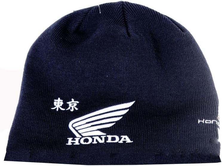 D’cor Visuals Navy Knit Beanie – Winter Hat Compatible with Honda® Fans, Powersports Riders & Motorsports Enthusiasts