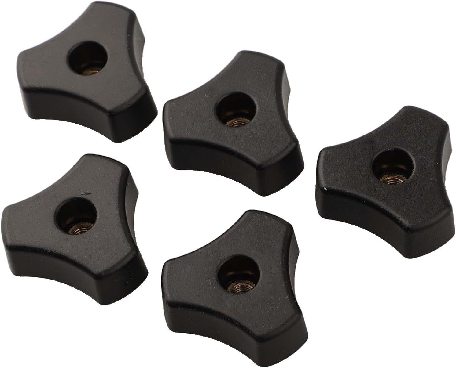 5pcs M8 T-Slot Bolts or Nuts Woodworking Jigs, Brass Insert T-Track Fastener Kit Router Table Drill Press Fence, Black Silver(5pcs M8 Nut)