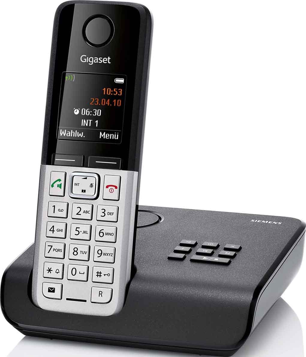 Gigaset C300A Dect-Schnurlostelefon mit Anrufbeantworter, schwarz