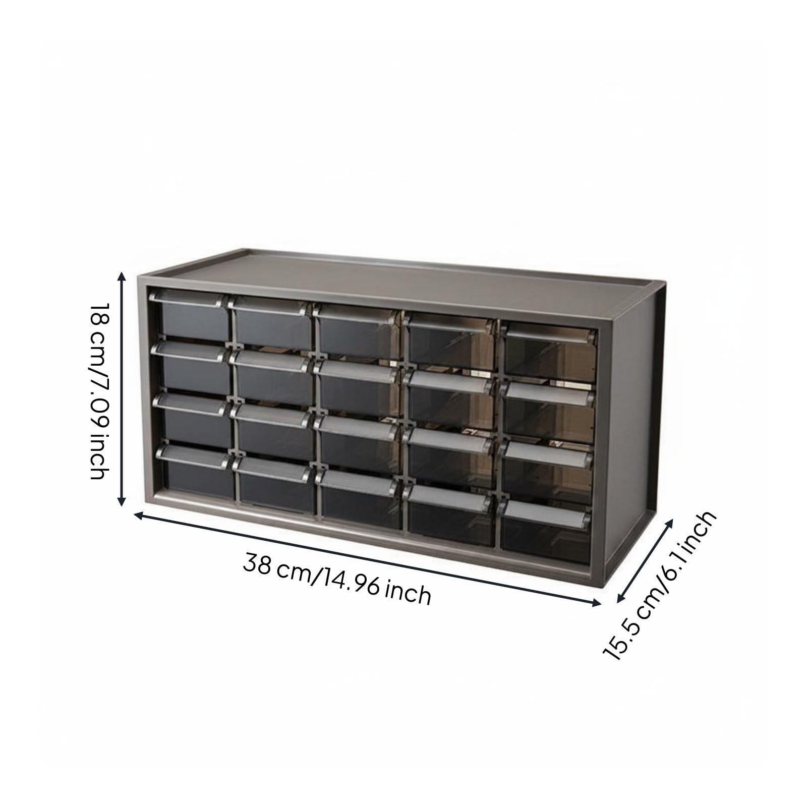 Organizer Cassetti Scrivania Mini Cassettiera Portaminuteria Scatola Cassettiere Multifunzione in Scomparti per Separare Forniture Adatta per Studio, Marrone