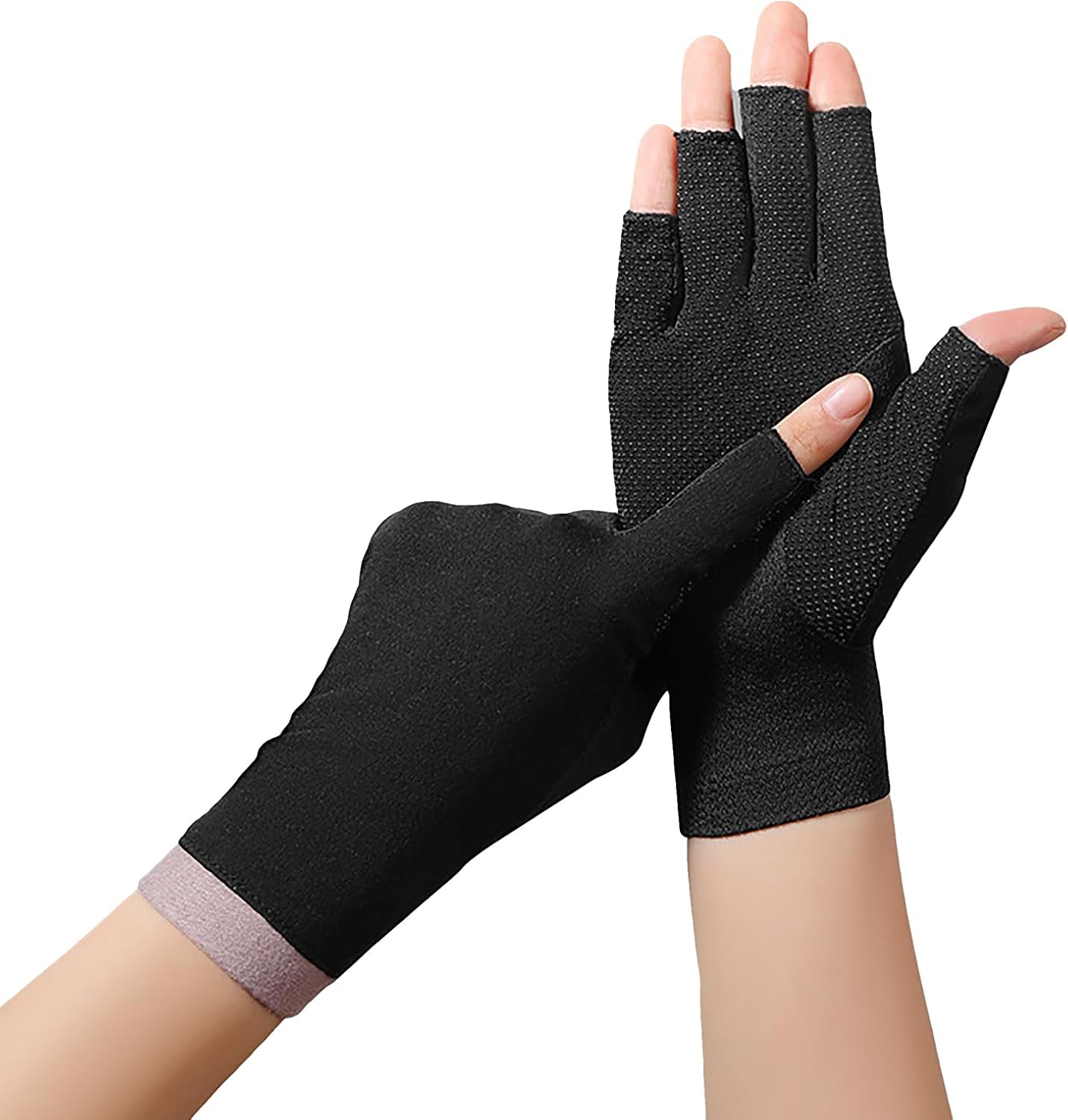 Starsouce 2-Pack Fingerless Cycling Gloves, Breathable Driving Bike Gloves Sun Protection Half Finger Touchscreen Non Slip - Image 3
