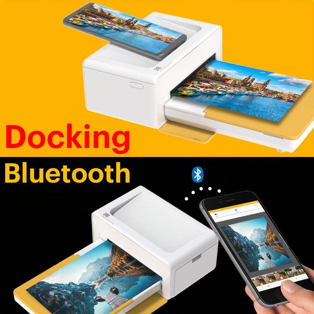 KODAK PD460 - Farbfotodrucker, 10 x 15 cm, Bluetooth und Docking, Weiß/Schwarz