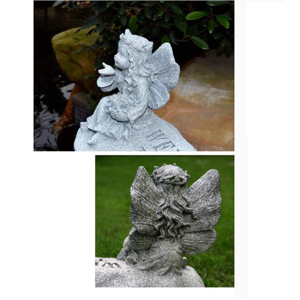 Statue da Esterno Statua di Angelo Creativo Ornamento Scultura da Giardino Vivaio Parco Paesaggio Ornamenti in Pietra bionica