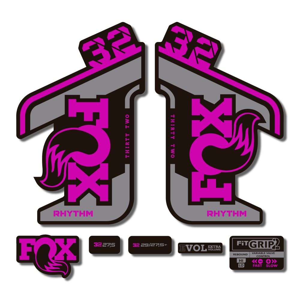 Stickers Fox 32 Rhythm 2021 lilas pour personnaliser votre vtt