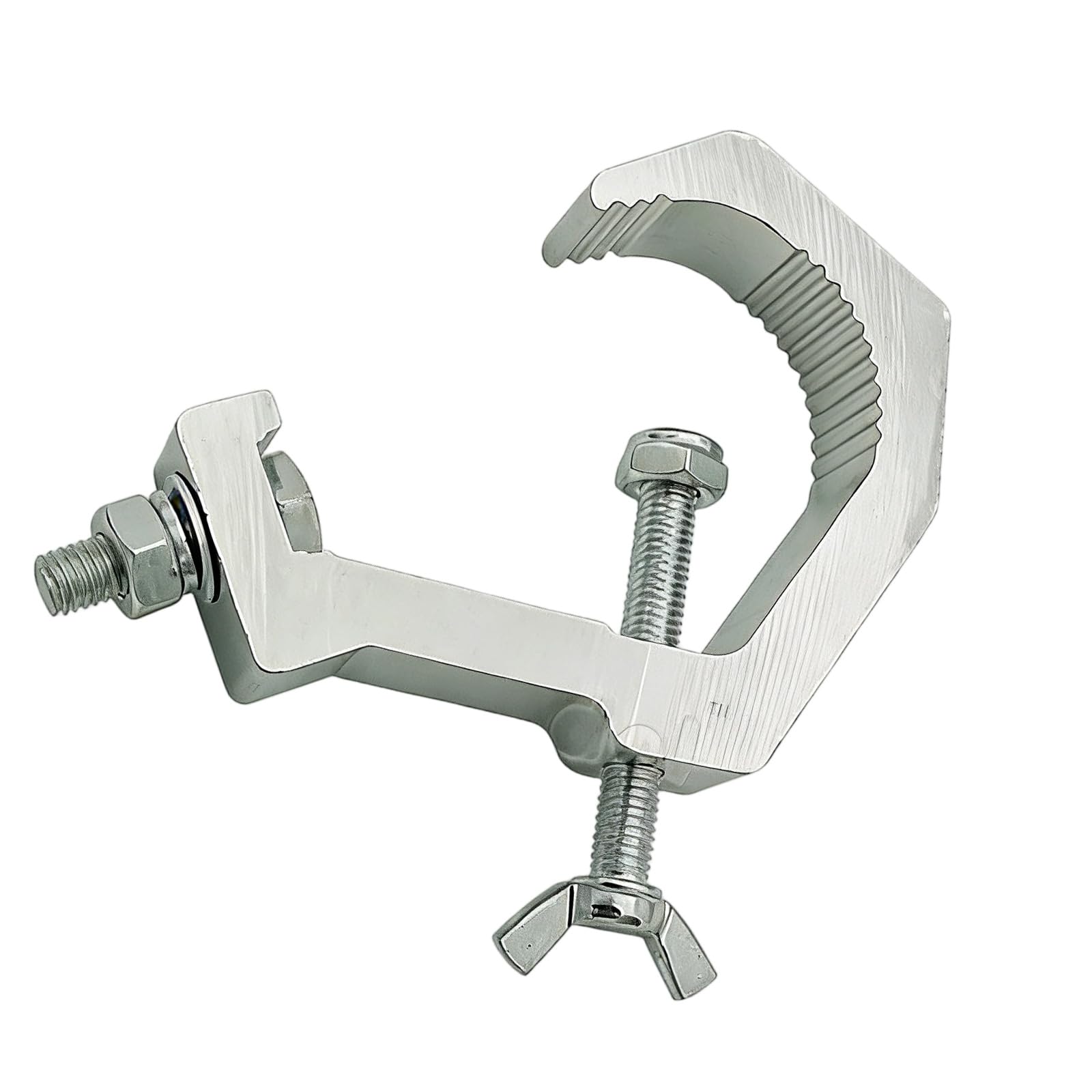 Msioytog Silver Strength Aluminum Light Fixture Clamp 25 62Mm Diameter Tubes Quickly Release Mechanism For Stage Lighting Systems Universals Tube Mounting Clamp