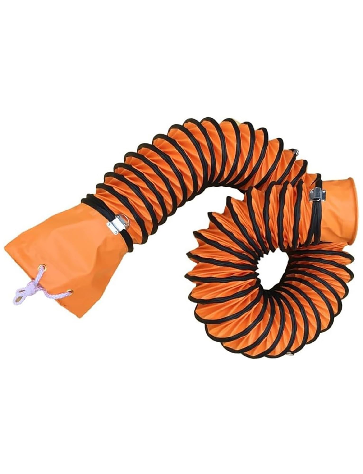 Manguera de ventilación flexible de PVC con sello ajustable y gancho de anillo en D, para conductos de escape de ventilador de 8/10/12 pulgadas, 450 mm x 32,2 m