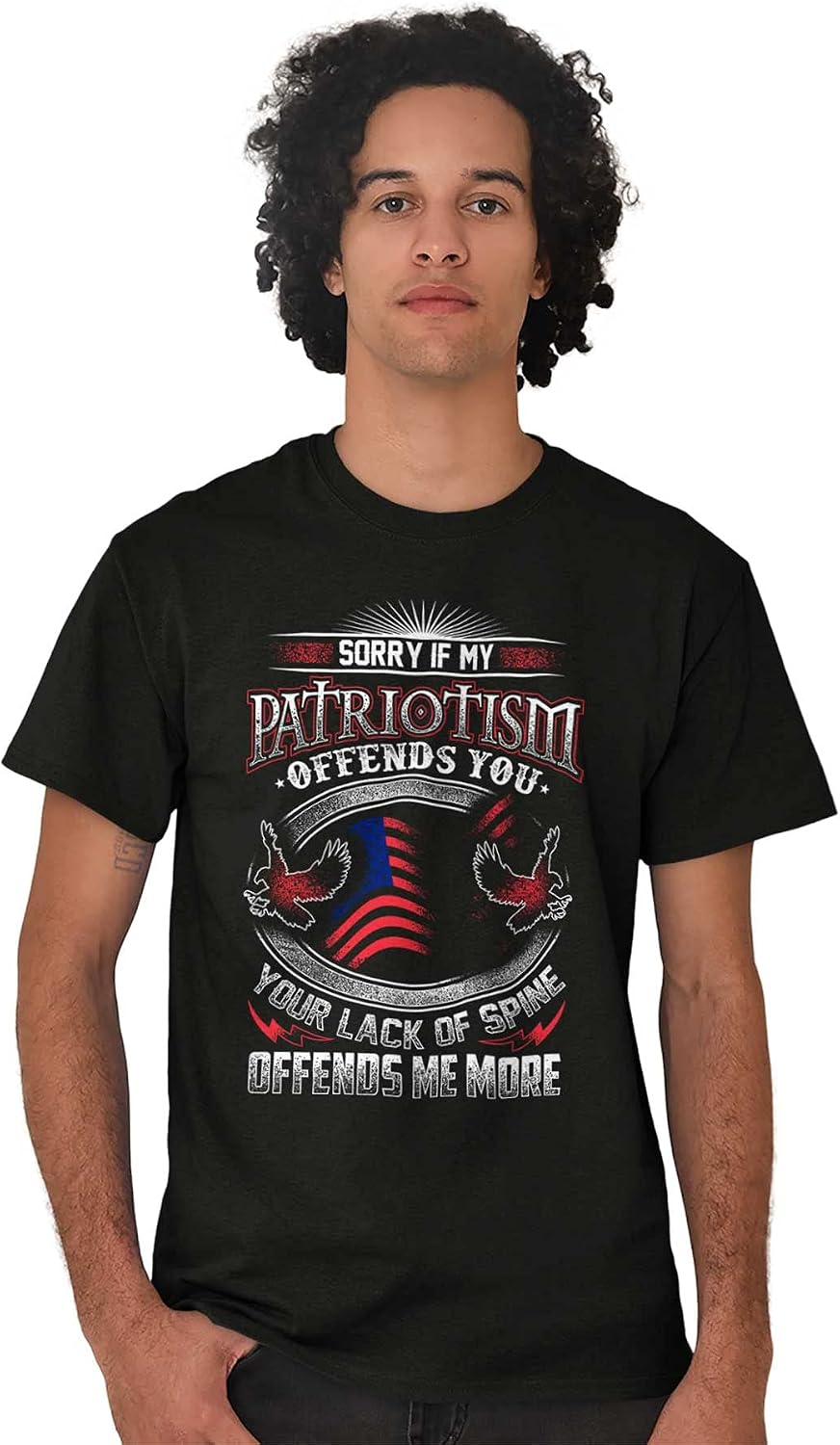 Patriotism Patriot Army Military Mens Graphic T Shirt Tees