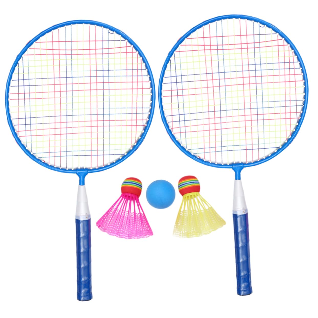 HONMEET Badminton Racket Set for Boys and Girls for Backyards Soft Rackets Nylon Material