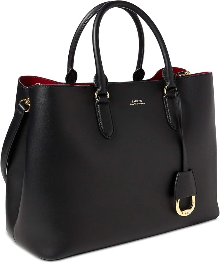 ローレンラルフローレン　ドライデンマーシー　トートバッグ　A4 ブラック Amazon.com: Lauren Ralph Lauren Dryden Marcy Leather Tote (Black