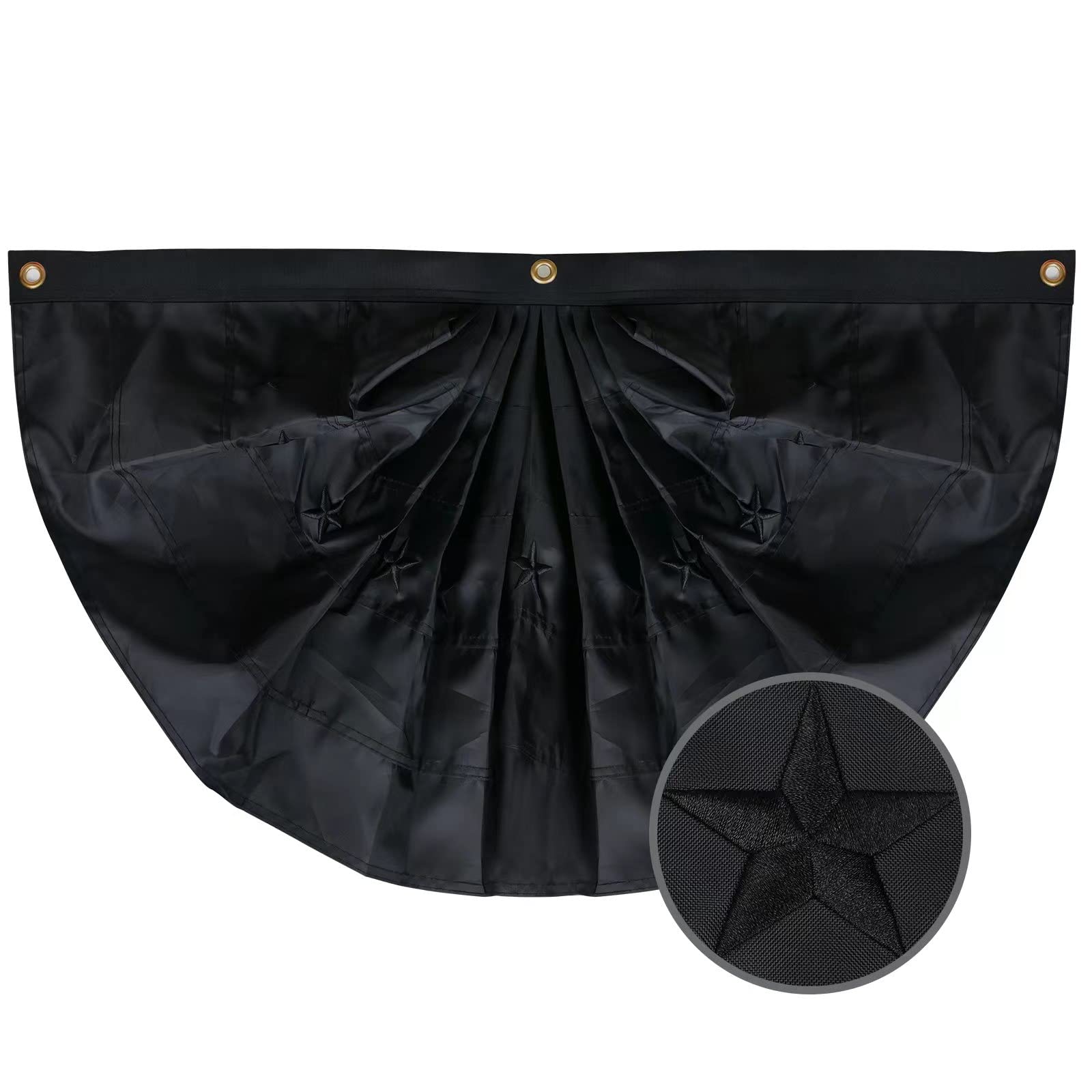 jamont-black-american-bunting-flag-3x6-ft-black-pleated-fan-flag