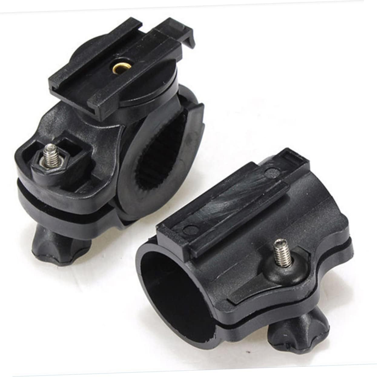 3pcs Sturdy Bike Flashlight Holder Handlebar Mount Bracket for Rotating Lamp Stand Easy Installation Torch Clip Accessory
