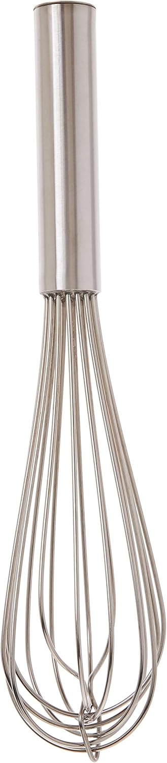 Winco 12-Inch Stainless Steel French Whip - Heavy Gauge Wire for Mixing Eggs, Sauces & Batter, Dishwasher Safe