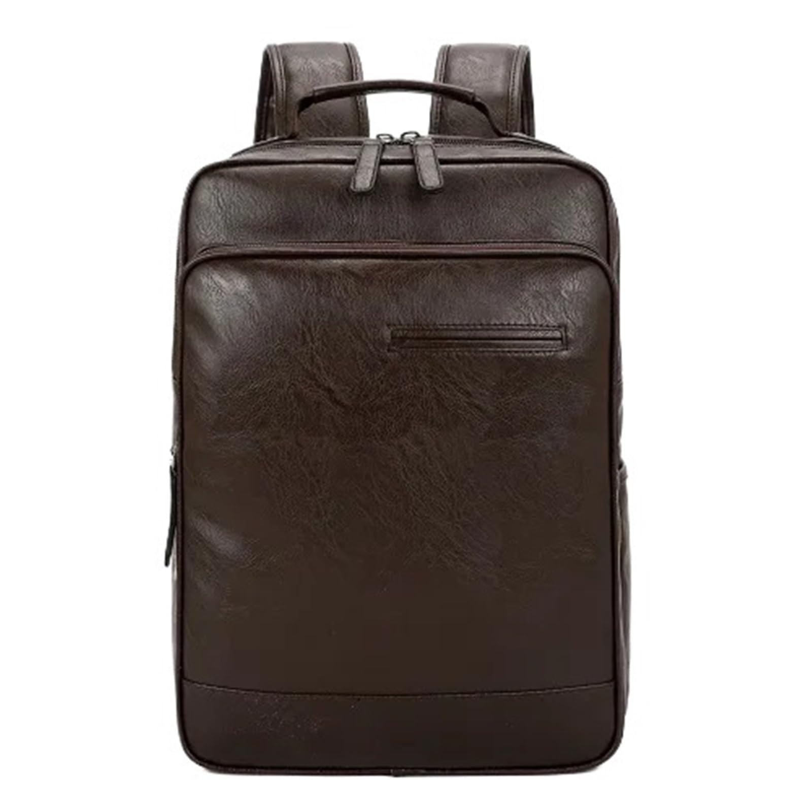 Zaino Uomo Pelle Antifurto Zaino in pelle da uomo casual | Borse a tracolla da uomo semplici for il tempo libero in pelle di pecora da viaggio for giovani di grande capacità(Brown)