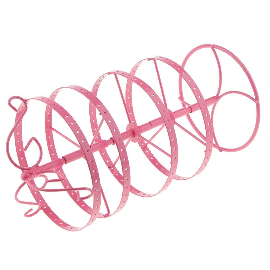 Présentoir à Bijoux Rond Rose pour Boucles d'oreilles, Bracelets et Colliers.