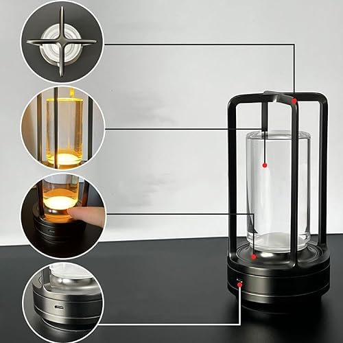 Miniatura 5 de Linterna de cristal Refresh Decor, lámpara de cristal refrescante, lámpara de cristal Lumisom, lámpara de mesa Lumisom, lámpara de mesa de linterna