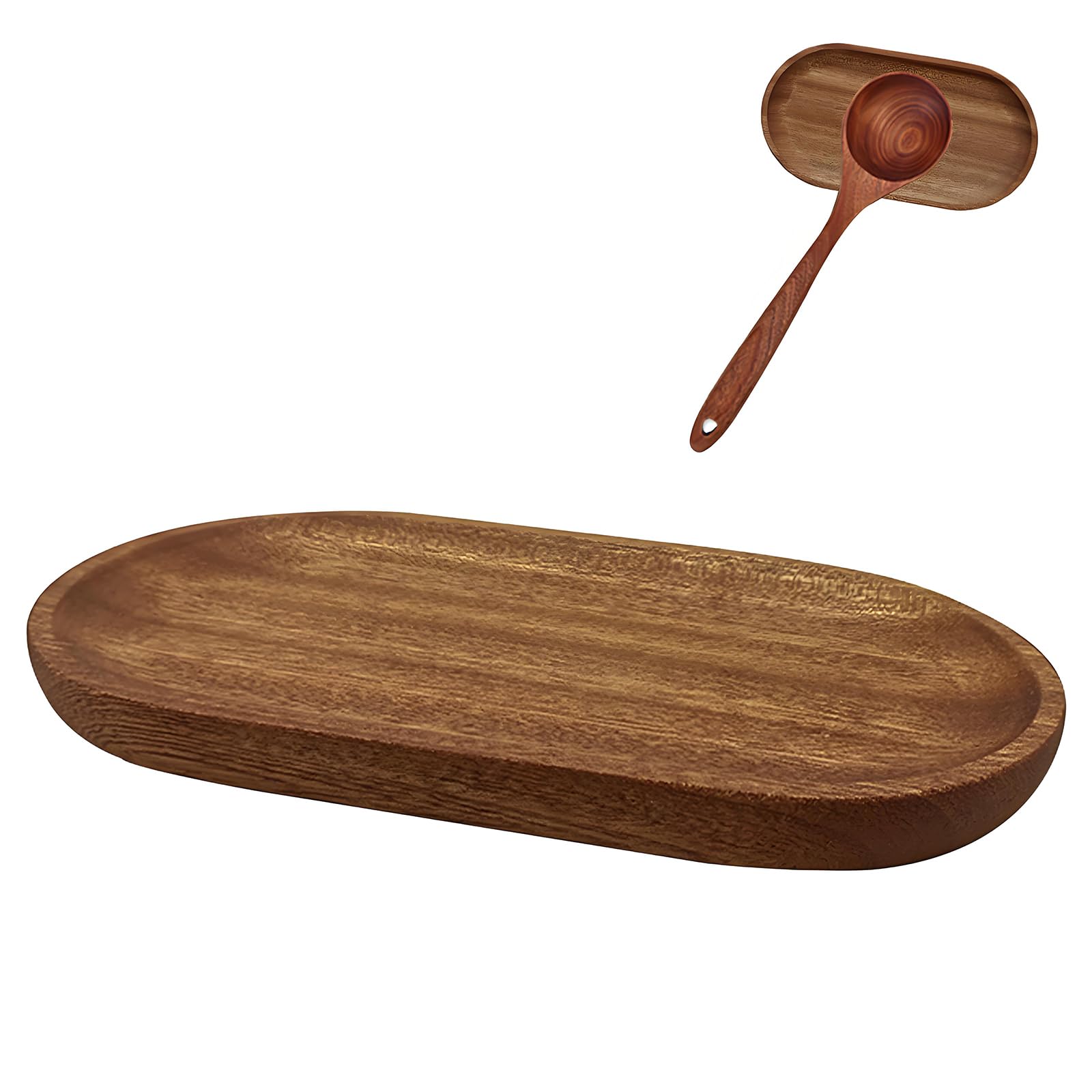 Poggia Mestolo In Legno Naturale - Portaposate Da Banco Per Cucchiai, Spatole, 18x10 Cm - Foto 11