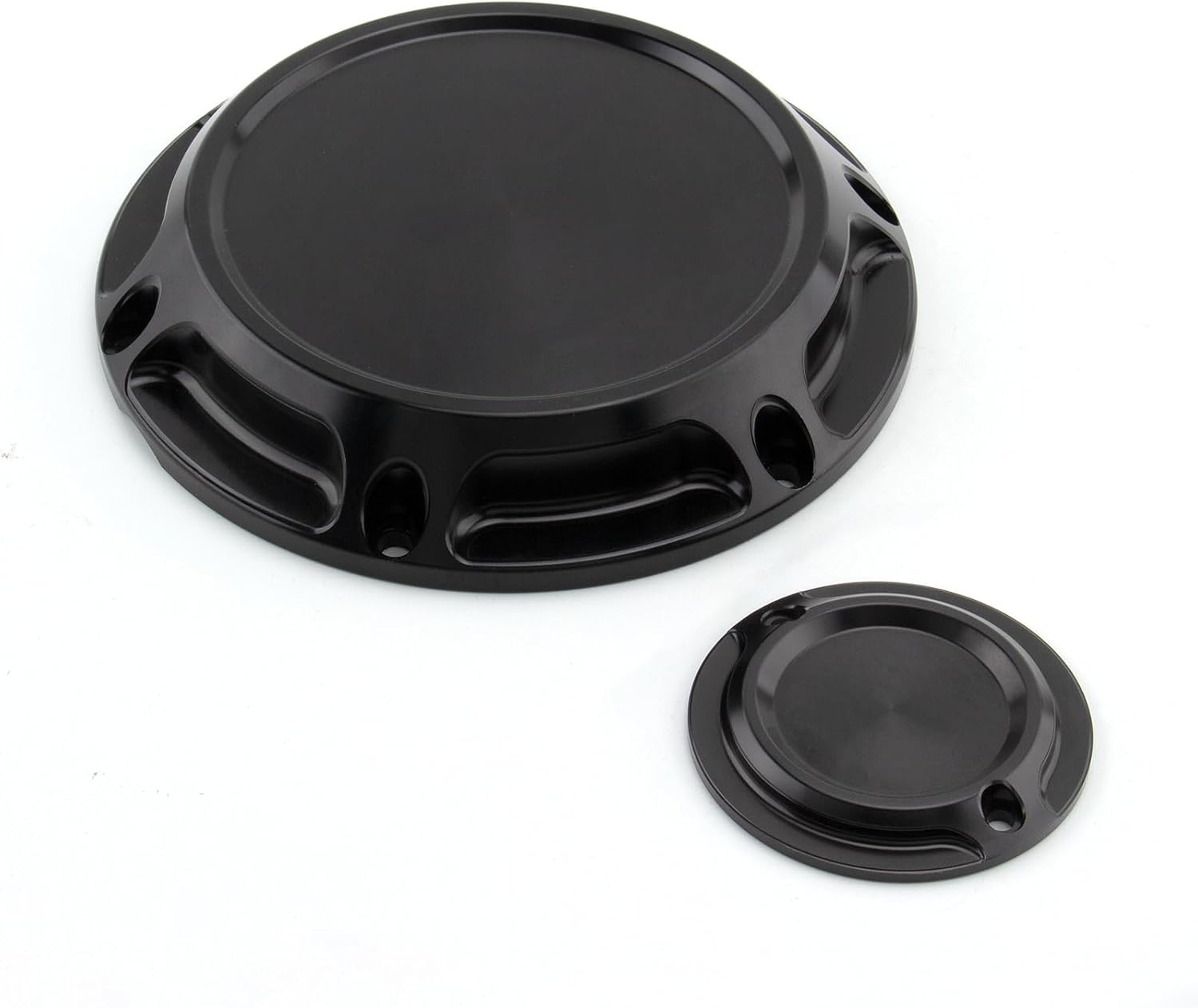 Derby Cover Timing Timer Cover Bevel Cut Aluminum Fit for Harley 2004-2022 Sportster Iron 883 1200 XL XR Forty Eight Nightster Seventy Two (Black)