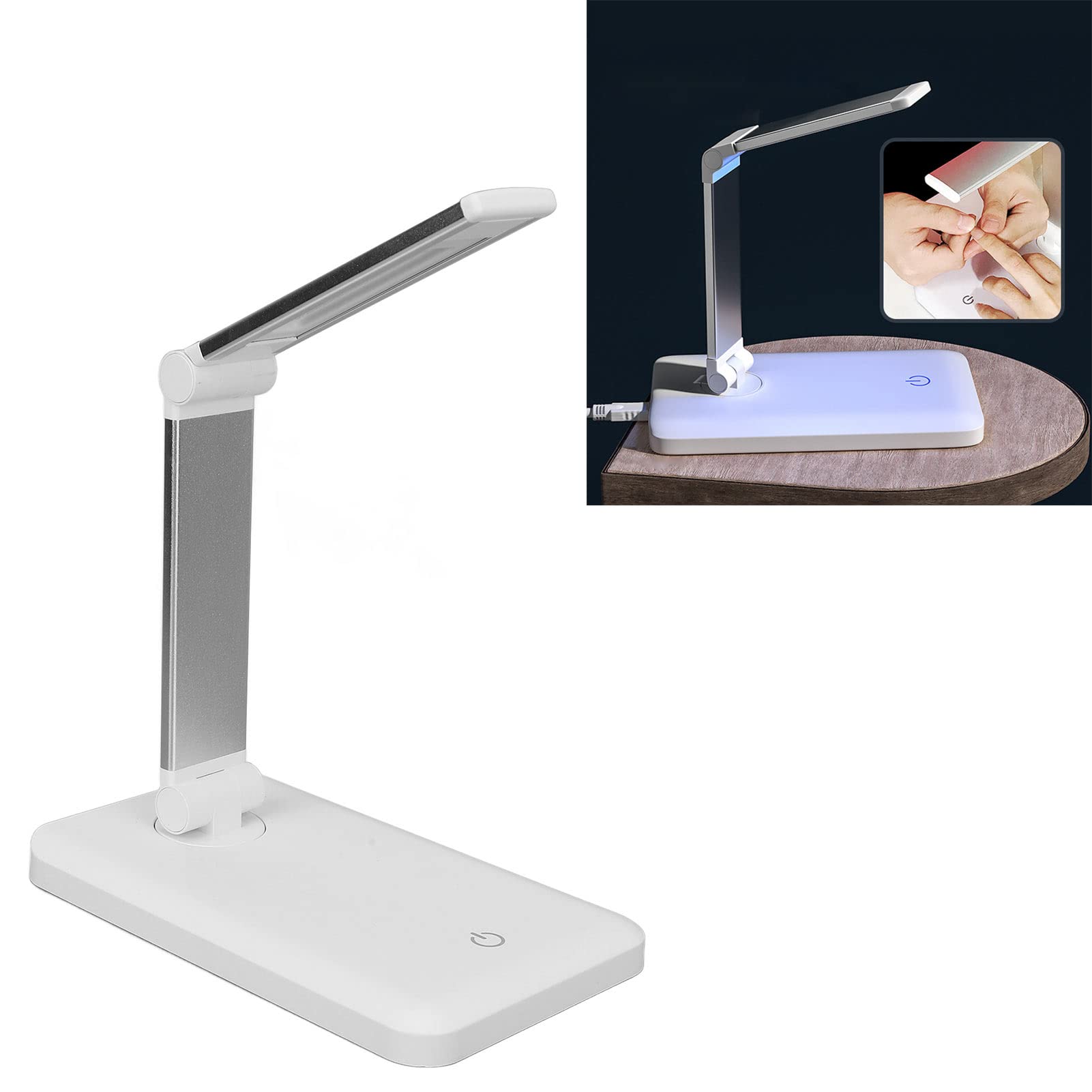 Pilipane Lampada per unghie gel UV LED 12W Pieghevole portatile ricaricabile Angolo regolabile Asciuga unghie con 10 chip lampada per salone di casa Nail art professionale