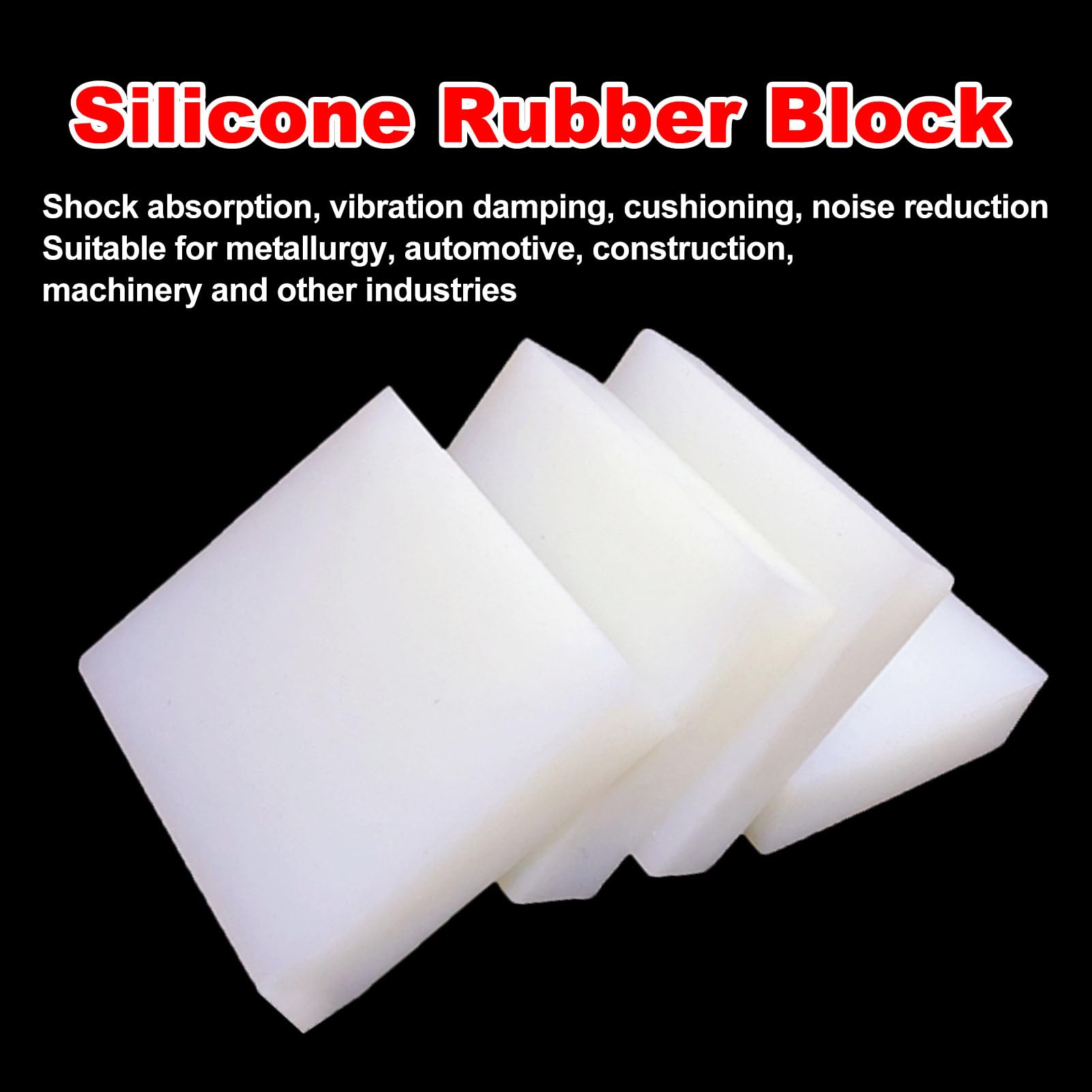 Tappetino Ammortizzante in Silicone Solido Bianco, Pezzo Singolo, Dimensioni 300mm di Lunghezza, per Smorzamento unità di Controllo Elettronica,Thickness 15mm