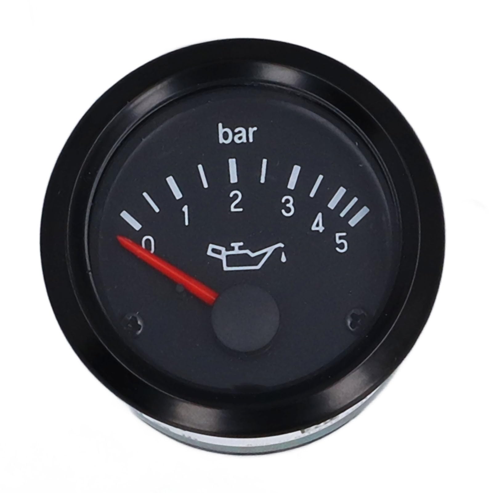Manometro Carburante, Manometro Olio Impermeabile con Retroilluminazione a LED, 0-5 Bar, Copertura Trasparente, Ampia Compatibilità, Facile Installazione per Motore (24 V