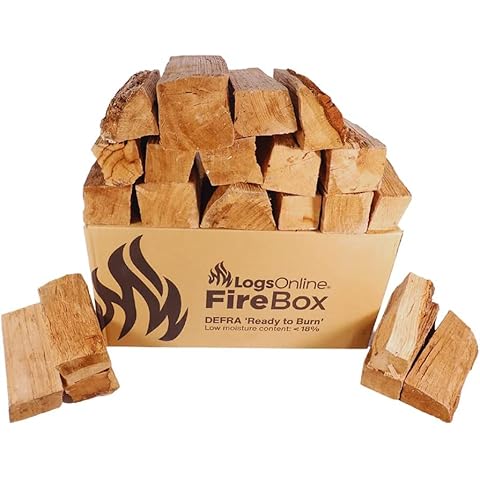 Hardwood Kiln Dried Ash Firewood Logs for fire Pit, 22kg / Chunky Logs Perfect for Pizza Ovens, Fire Pits, Chiminea, BBQ Wood Burner Kiln Dried Hardwood Under 20% Moisture. Ready to Burn Fire Logs Cover