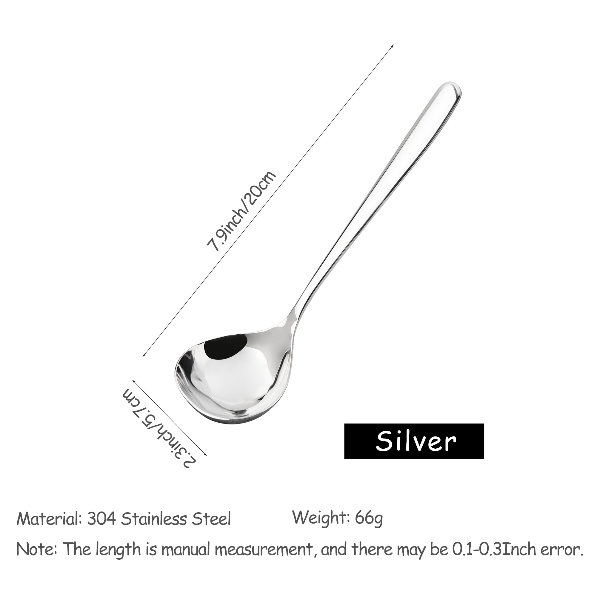 Lot De 2 Cuillères à Sauce / Louches 20 Cm En Acier Inoxydable – Idéales Pour Soupes, Sauces, Bouillons – Lavables Au Lave-Vaisselle