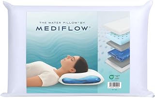 Mediflow Kühlendes Gel Memory Foam Wasserkissen – Verstellbar zur Linderung von Nackenschmerzen, geeignet für Seiten-, Rücken- und Bauchschläfer, kühlendes Bettkissen (50 x 70 cm)