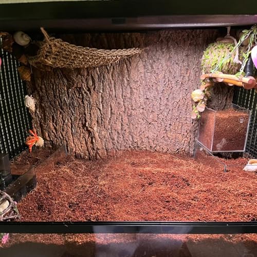Image of BNOSDM 2PCS Reptile Soil Substrate,Natural Terrarium Bedding,Snake Bedding, Fluffy Reptile Tank Substrate for Tortoise Hermit Crab Tarantulas Lizards