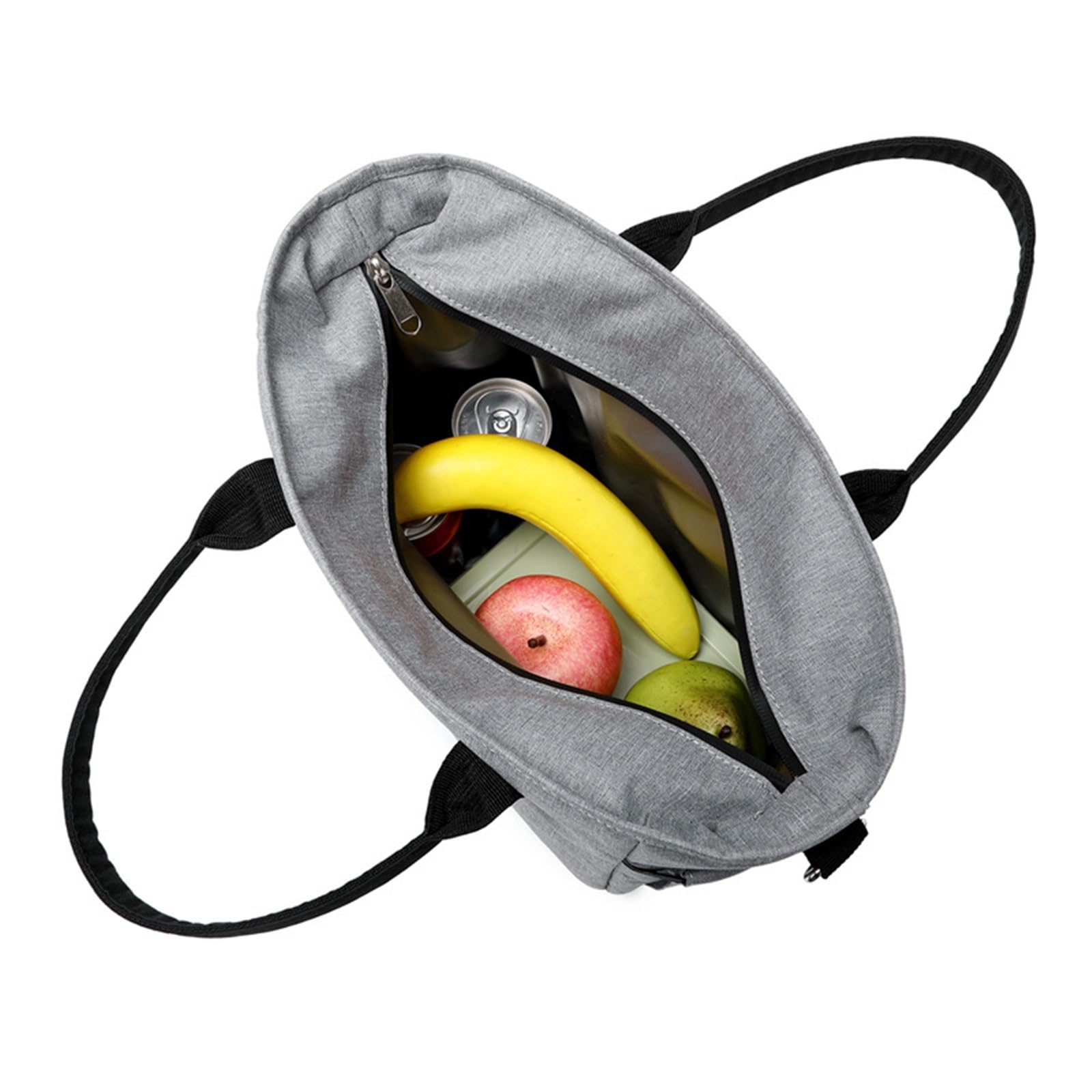 2 Bolsas térmicas Impermeables Oxford para Mujer, Tipo Fiambrera portátil de Gran Capacidad (Negras)