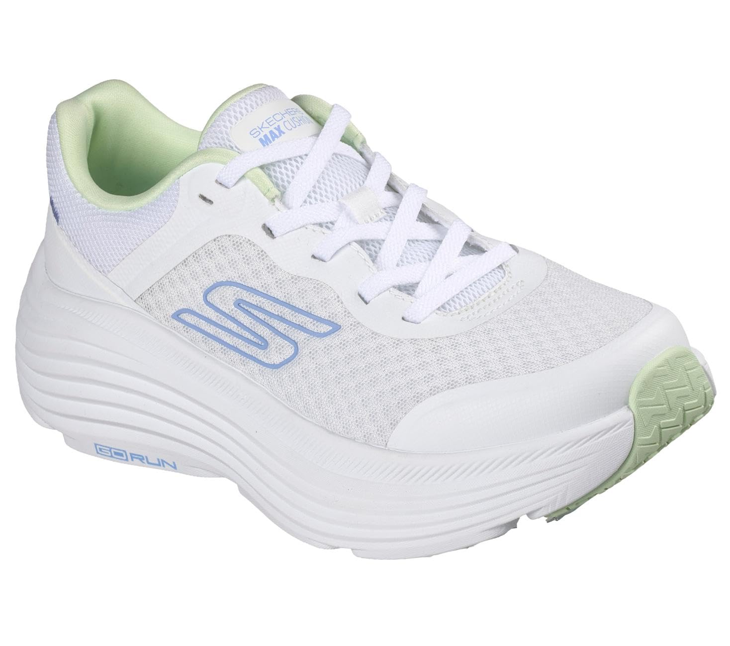Skechers Donna Max Cushioning Endeavour Canova Basket, Bianco, 37.5 EU