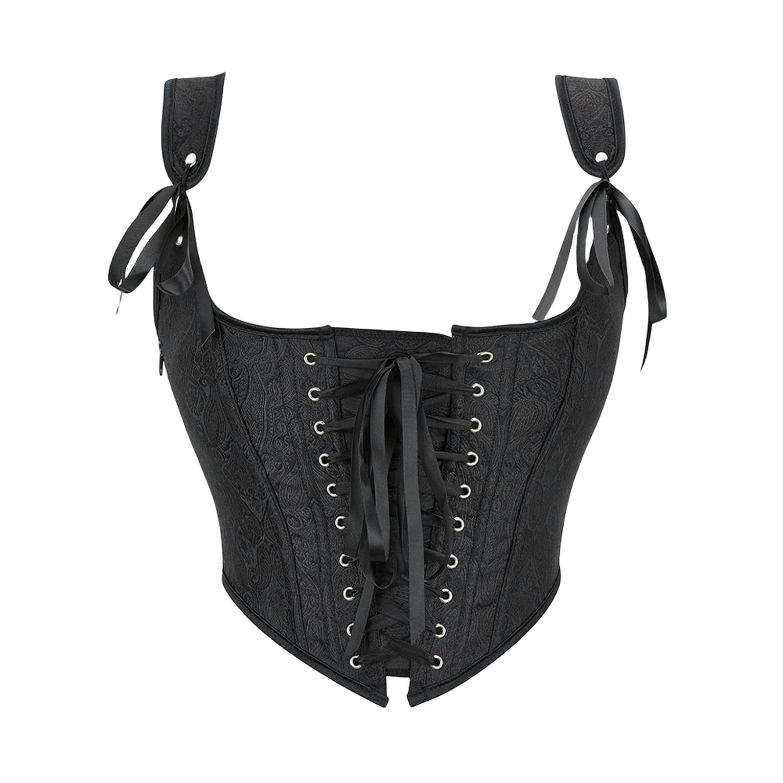 HAAR Top Bustier Aderente Hollow Out Lace Up Bandage Cami Top Rosso Nero Grigio Bianco Side Zip Low Cut Corset Mini Vest