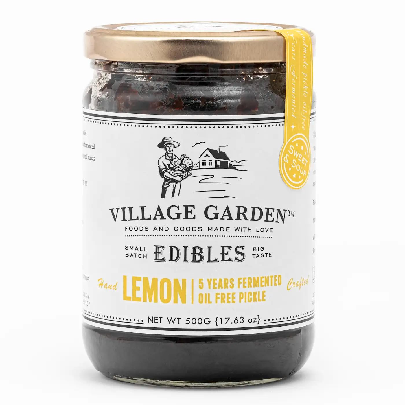Village Garden Sweet & Sour Lemon Pickle | 5 Years Fermented | Authentic Taste of Rajasthan | Nimbu Ka Achaar | No Preservatives | Oil-Free | Homemade Pickle - 500 gms (B0CD48JSYB) Amazon Price History, Amazon Price Tracker