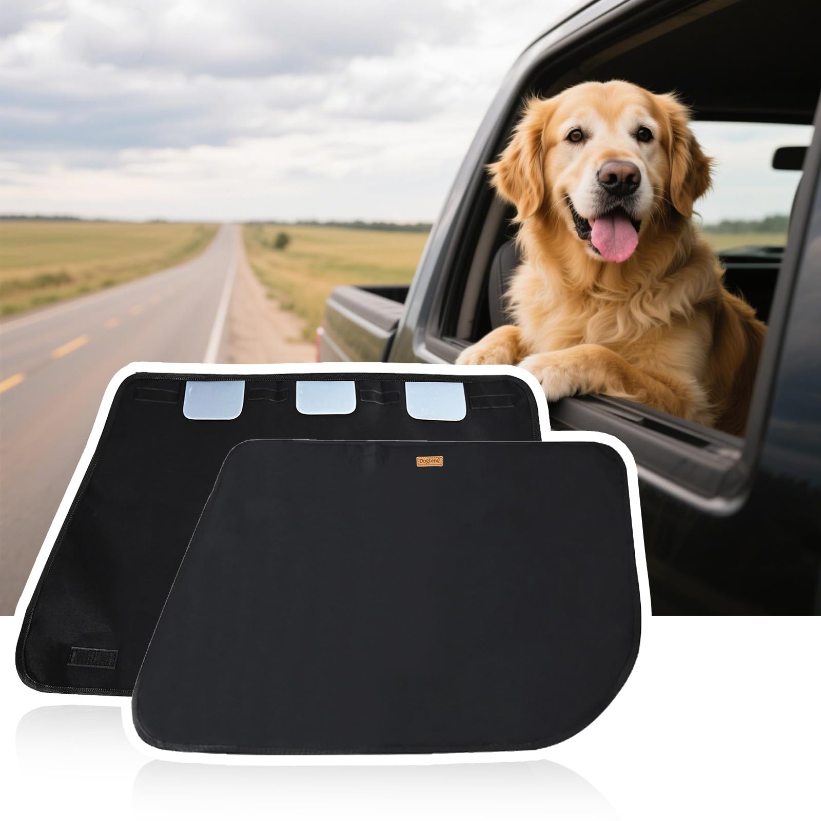 DogLemi 2 Pack Dog Car Door Protector Anti-Scratching Waterproof Dog Window Guard for Vehicle Durable 600D Oxford Machine Washable Door Panel Covers for Vehicle Universal Fit, Black