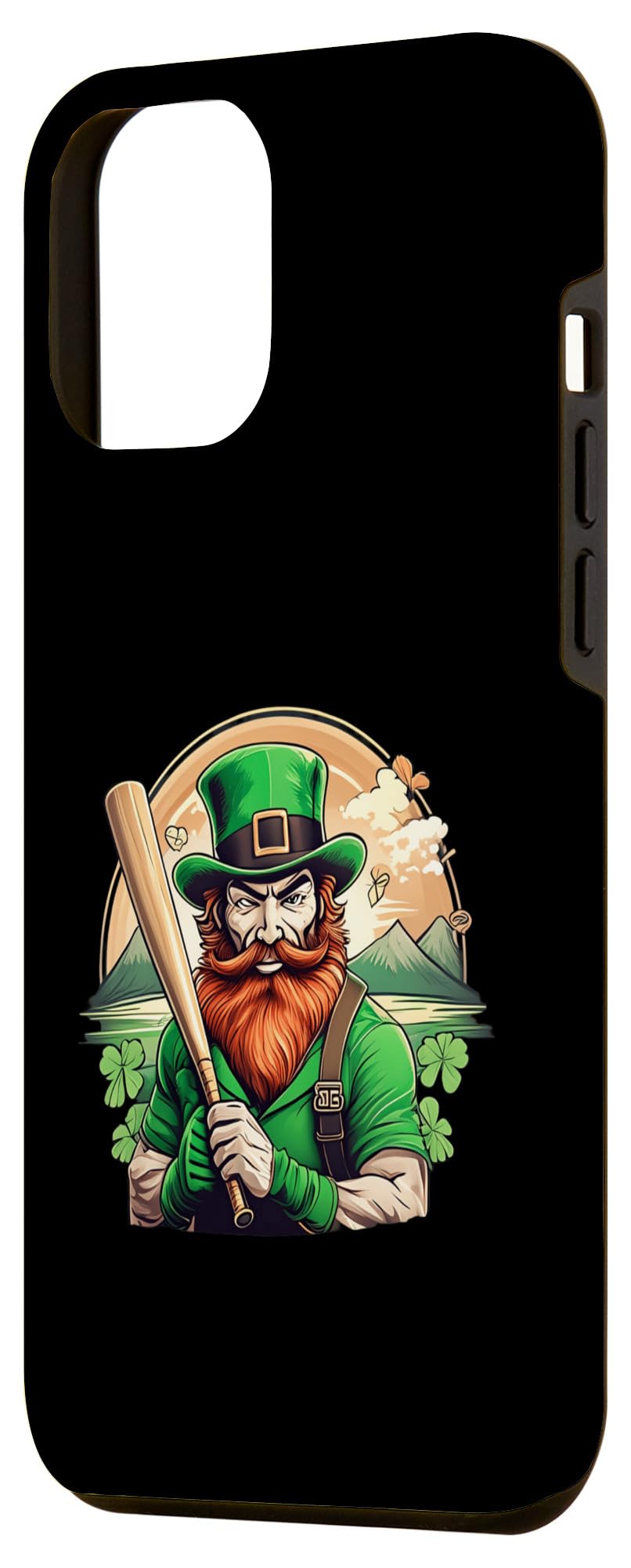 iPhone 14 Pro Max St. Patrick's Day Shamrock St Paddy's Day Baseball Case - Image 2
