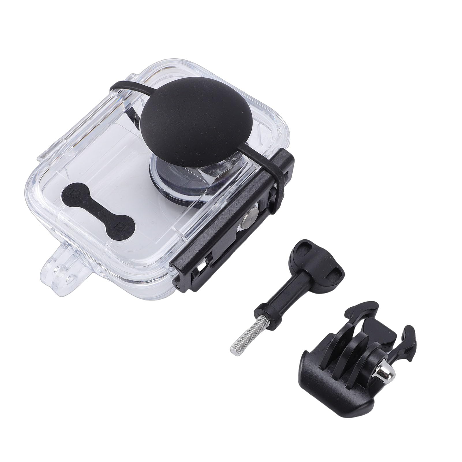 CCYLEZ Custodia Subacquea Impermeabile 360 | Custodia per Fotocamera Subacquea con profondità 45M con Staffa e Copriobiettivo per 360