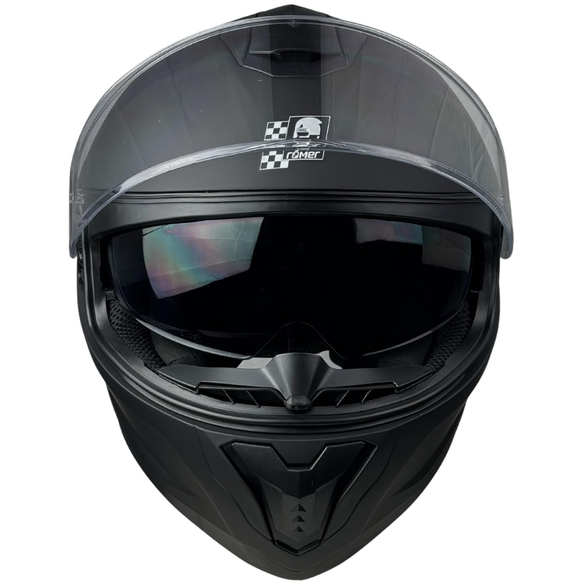 Römer Integralhelm RR20170 - Motorradhelm mit Sonnenvisier, schwarzmatt, Gr. S-XL