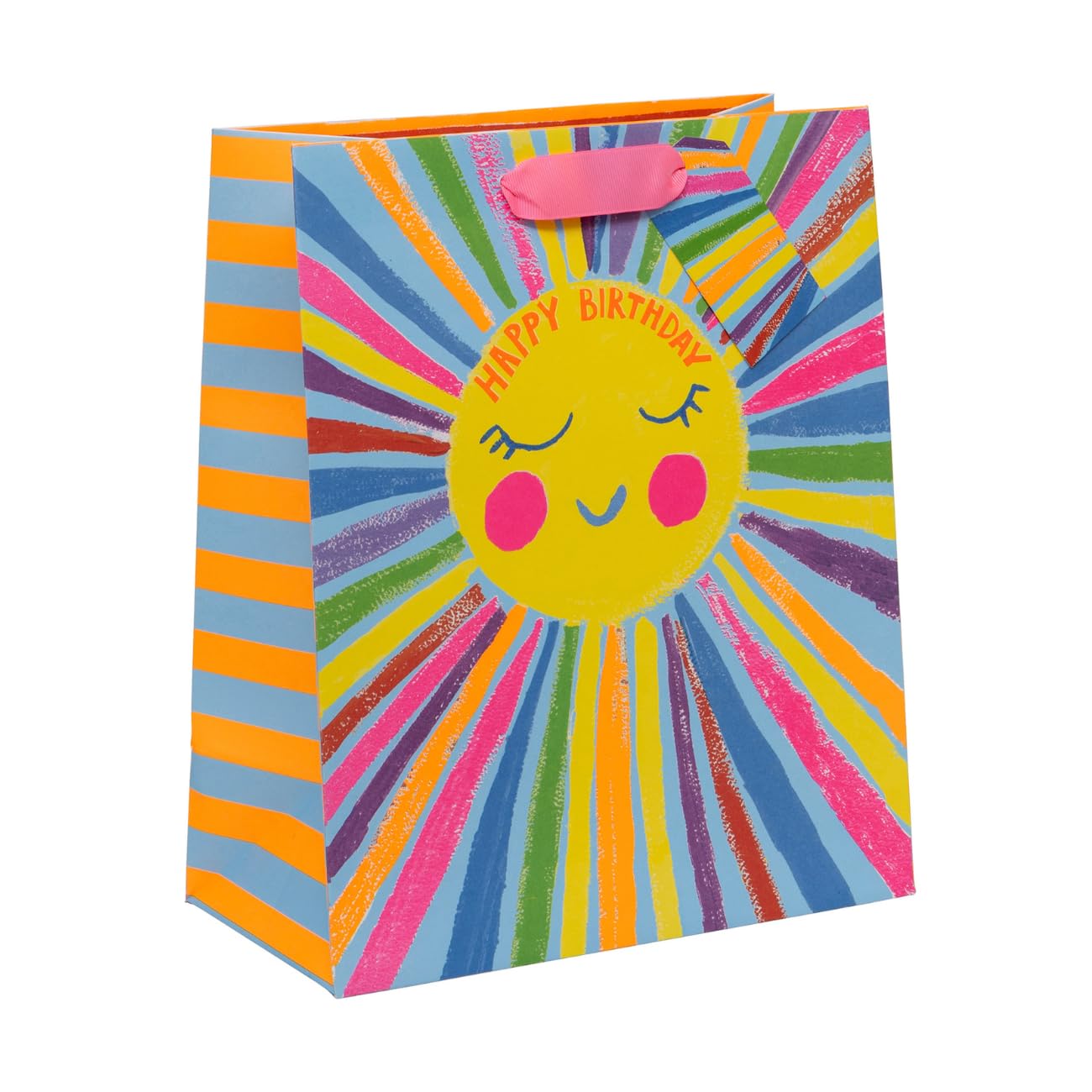 Glick Luxury Large Gift Bag, Happy Birthday Sunshine, Recyclable Bag for Birthdays & Celebrations, Unisex, 315 x 260 x 135 mm, Multi-Coloured