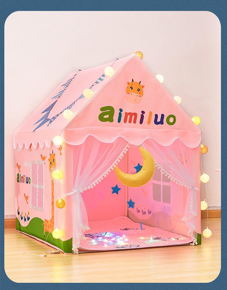 Image of Jumbo Size Light Weight Kids Play Tent House for 3-13 Year Old Kids Girls and Boys (Pink AIMILIUO)