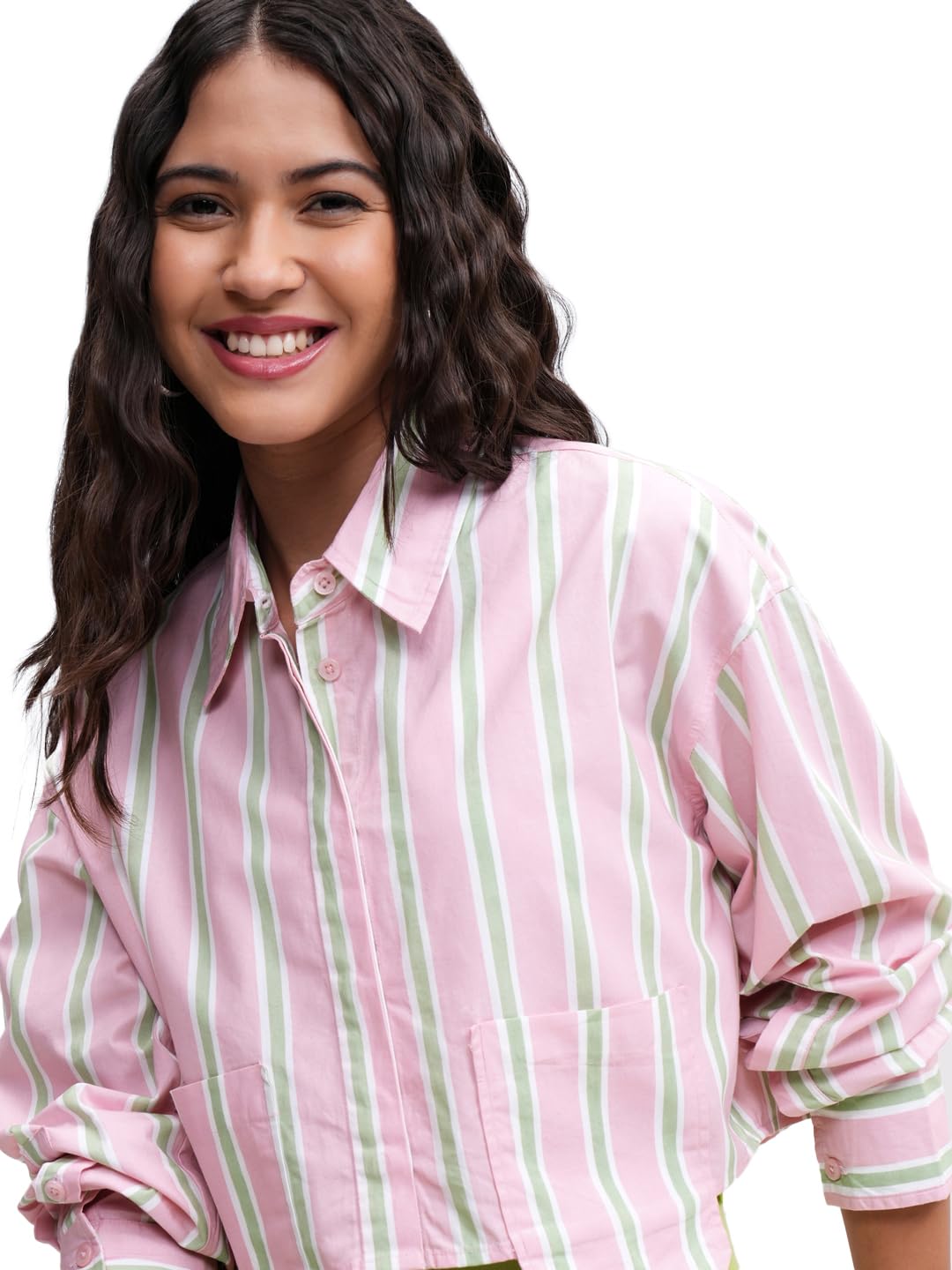 tokyo talkies Women's Regular Fit Shirts | Striped | Long Sleeves |Spread Collar-picture-28