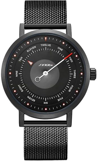 Sinobi, orologio da uomo alla moda, design originale, in maglia d'acciaio,  orologio da uomo, orologio da polso creativo S9809G-Black : Amazon.it:  Orologi