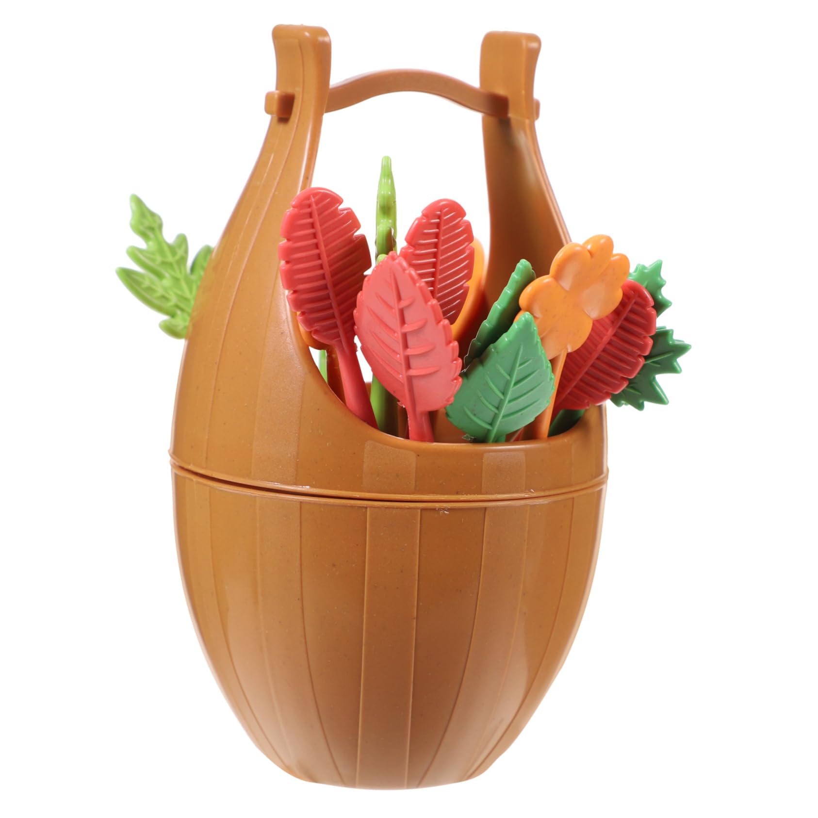 PRETYZOOM Leaf Fruit Forks Set 17pcs Salad Fruit Picks Nonporous High Temperature -120c Kitchen Tool