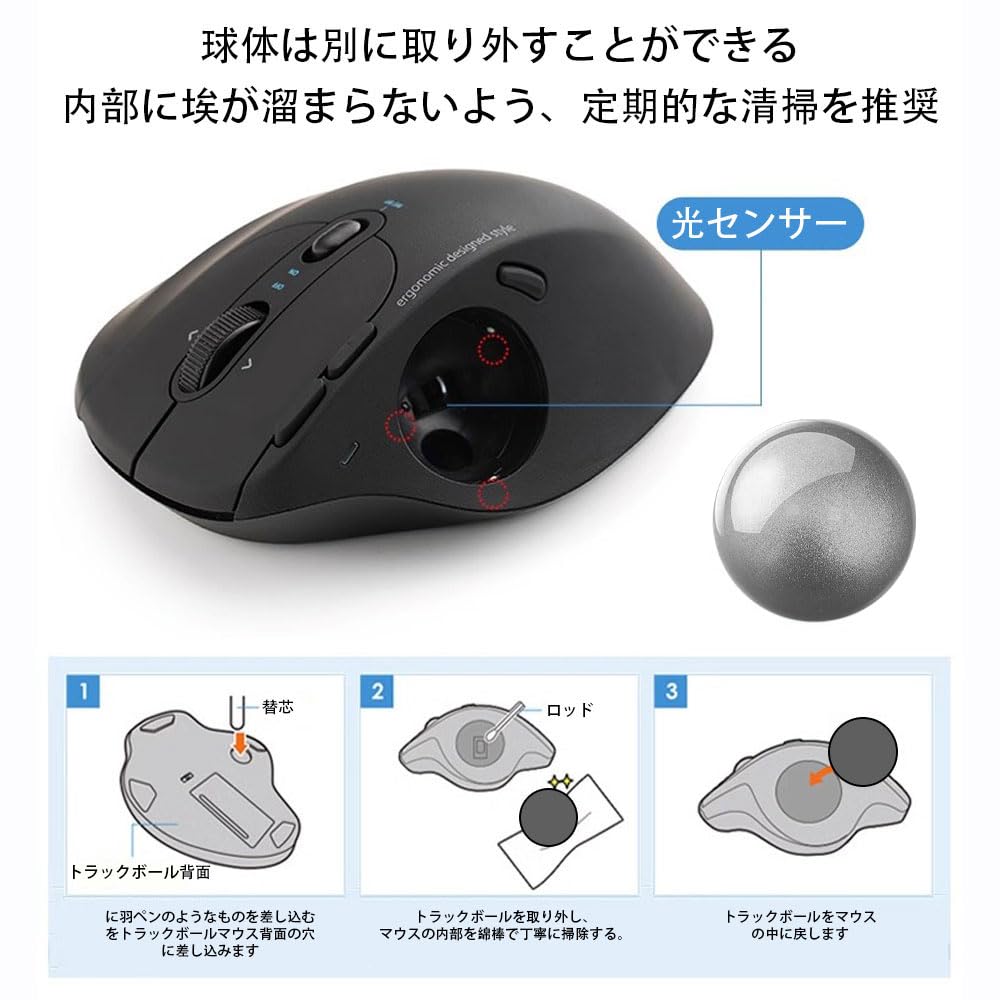 Amazon | トラックボール 34 mm トラックボール JIAYJP PERIMICE