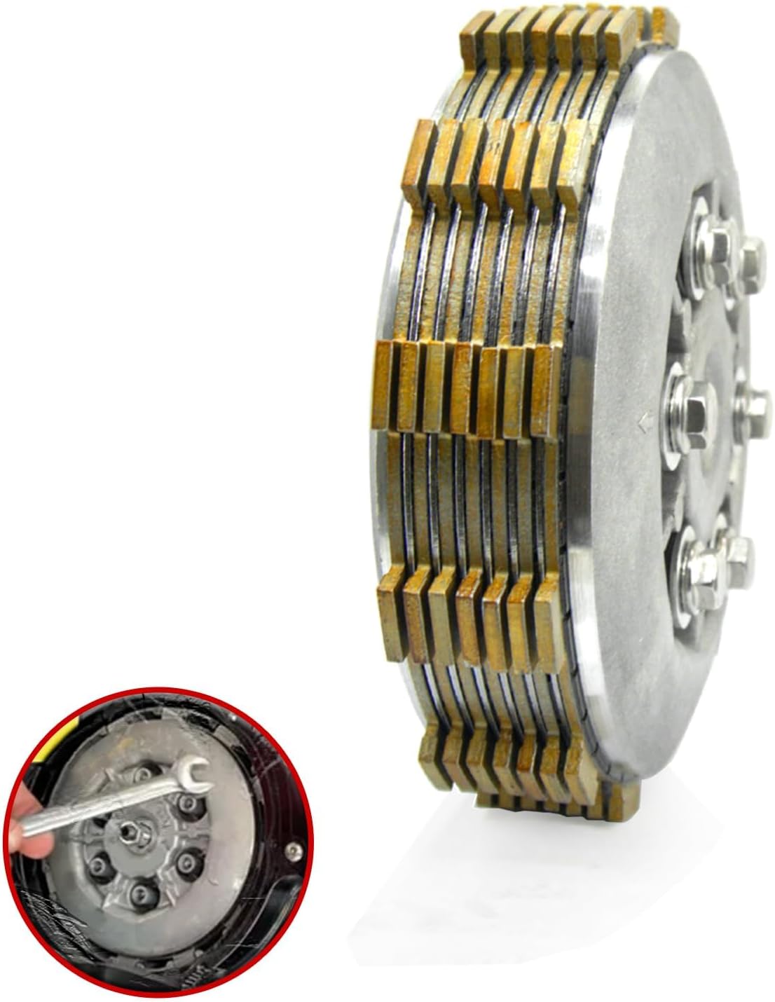 Clutch kit & Friction Steel Plates for Yamaha Banshee 350 YFZ350 1987-2006 RZ350 1984 1985,Clutch Assembly OEM# 1A0-16371-00-00 29L-16351-00-00