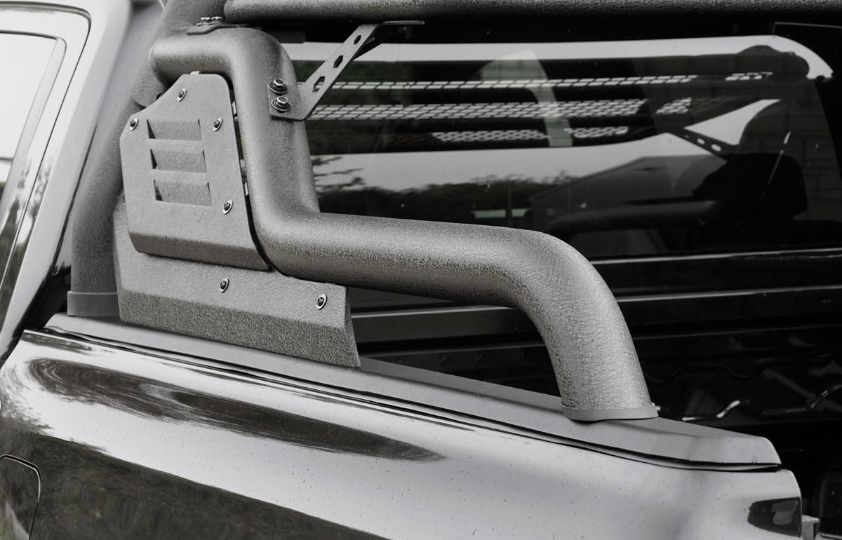 Hansen Styling Parts Black Stealth Überrollbügel + Gepäckkorb kompatibel mit Ford Ranger (2023-) / Ranger Raptor (2023-)