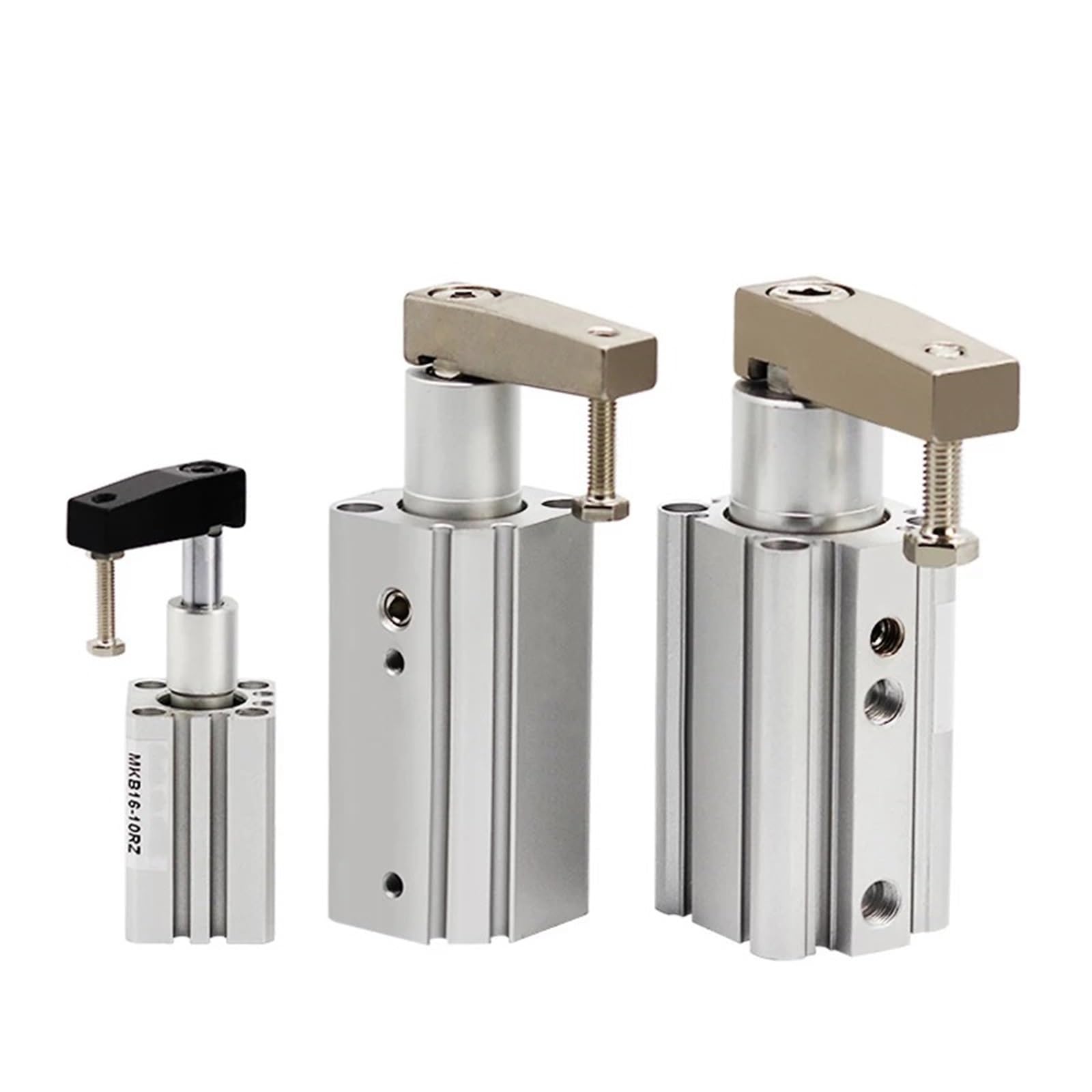 RCGKNNMUZ MKB16/20/25X10/20/30mm Small Pneumatic 90 Degree Rotation Rotary Cylinder Clamping Rotating Downward Pressure Angle(Mkb20x20,Turn left)