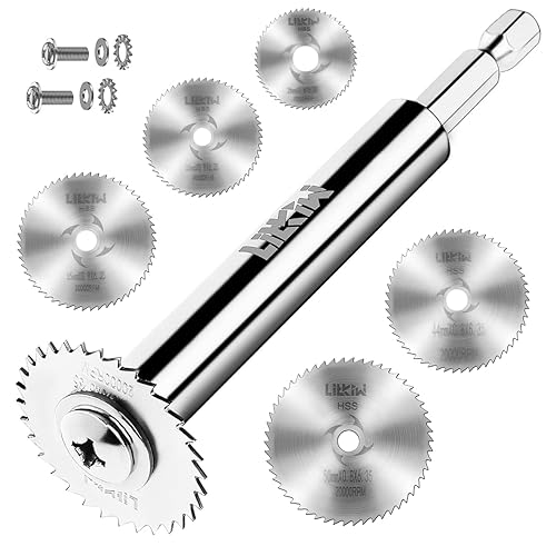 Juego de cortador interior de tubería de PVC (5 hojas de sierra) con vástago hexagonal de 1/4 pulgadas, cortador interior de tubería de plástico