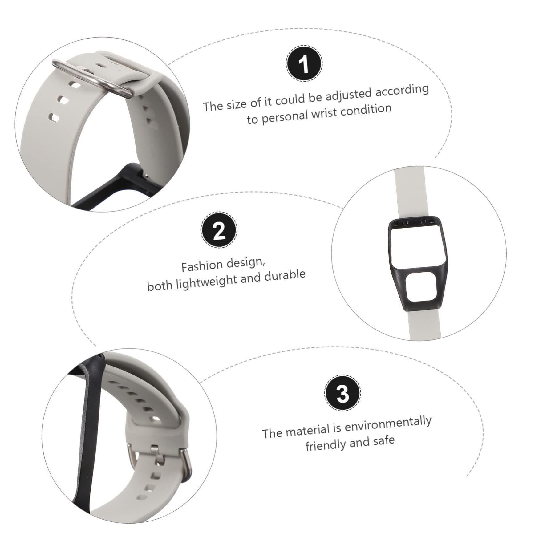 Housoutil cinghia uomini silicone Uomo donne accessori orologi cinturino gomma cinturino rubber accessorio orologio cinturino per smartwatch guarda cinturino dell'orologio Gel di silice rosa