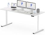 FLEXISPOT Bureau de réception électrique monopièce 60"x24", 1" Bureau épais sans couture pour le bureau à domicile, étude & Configuration multi-monitor, noir