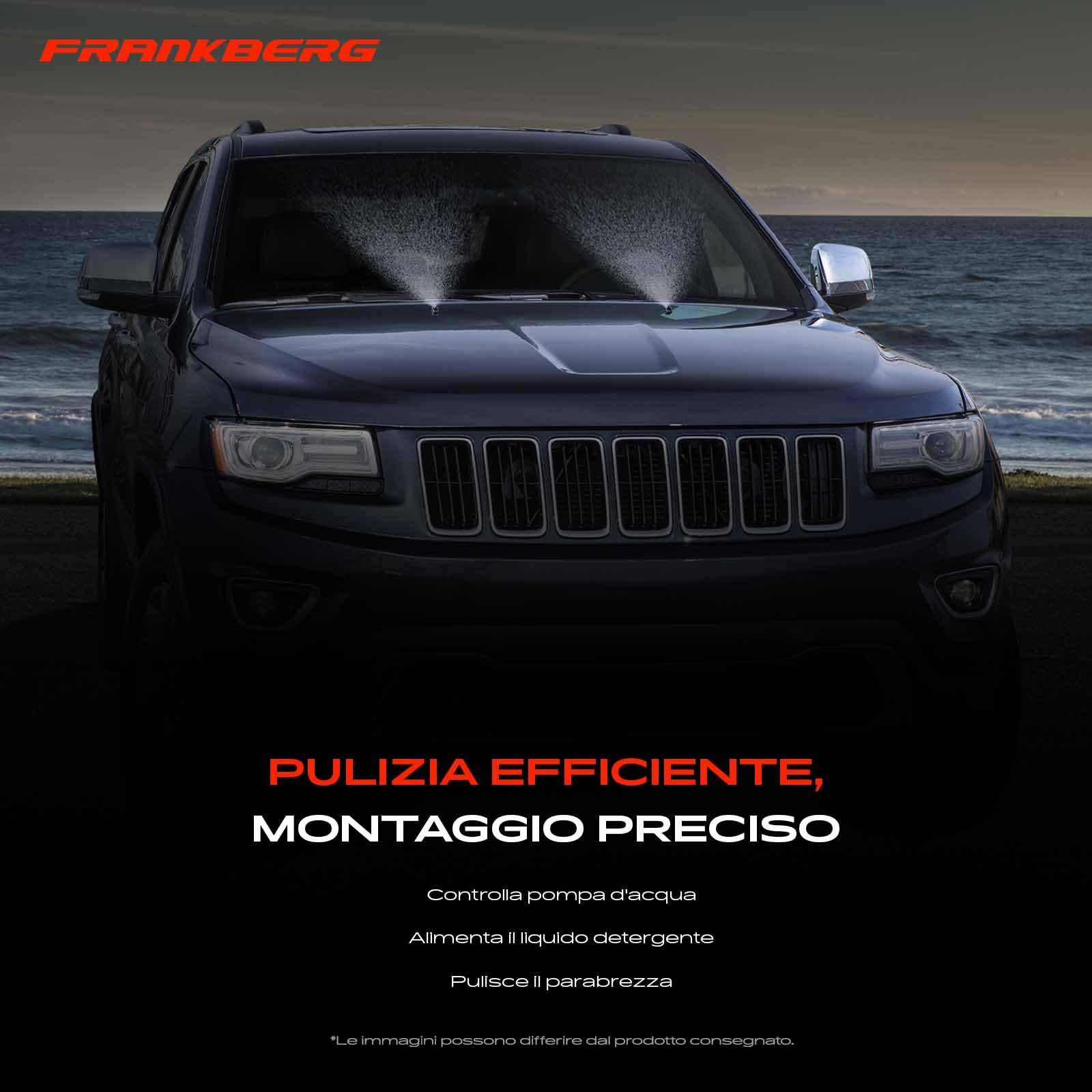 Frankberg Pompa lavavetri Pompa acqua lavaggio Pulizia vetri Anteriore Posteriore 3-Poli Compatibile con Avensi.s T25 Coroll.a E12 Yaris P9 Picnic XM1 Replace# 8533010290